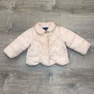 Pale Pink Jacadi Girls Puffy Coat 18 Months